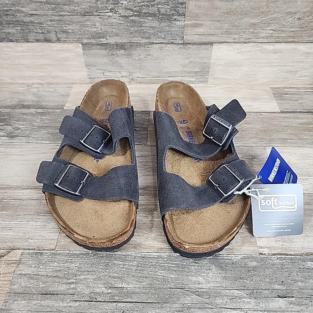 Birkenstock Arizona Sandals Mens Sz 10 Suede Leather Sandal NEW NWOB